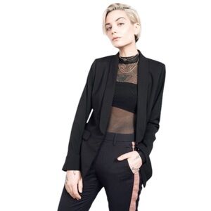 Wildfang Black Empower Tux Blazer office Career Neutral Academia Preppy size XS